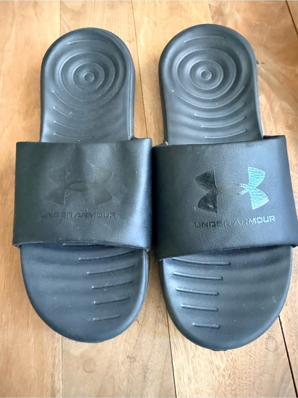 Under Armour Black Slide Sandals with Subtle Logo Accent